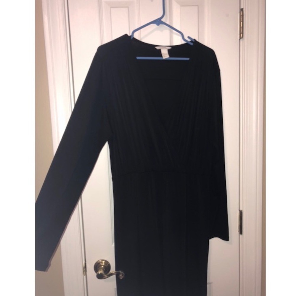 H&M Black Long-sleeve Jumpsuit